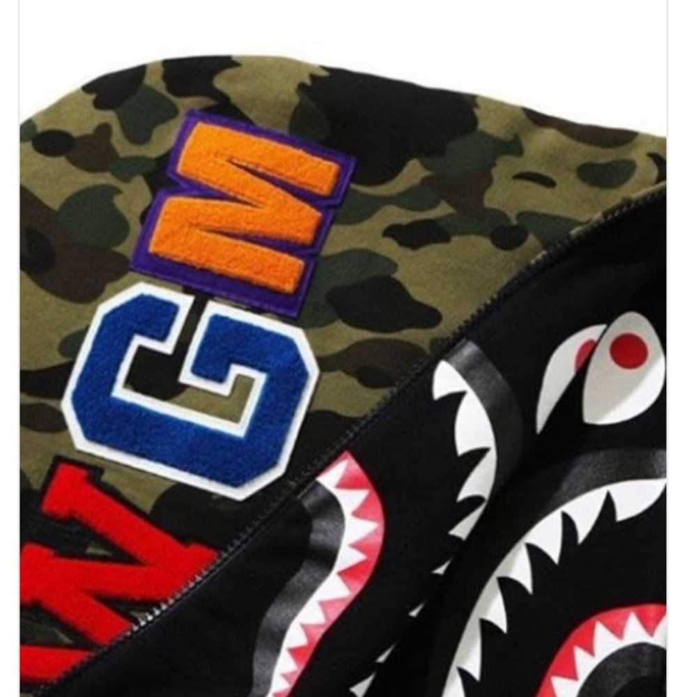 A Bathing Ape Giant Shark Full Zip Hoodie